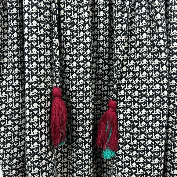 THML Top Womens Small Multicolor Floral Embroidered Tassel Crochet Ladies - Picture 6 of 13